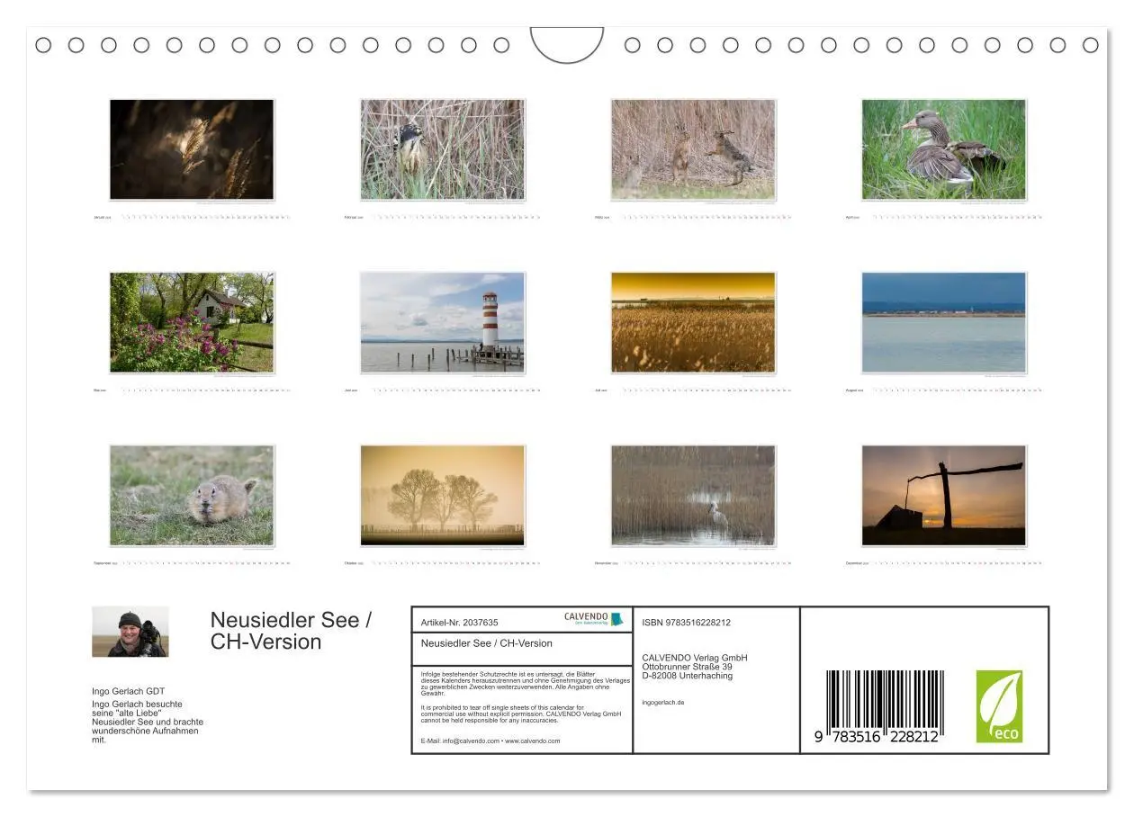Bild: 9783516228212 | Neusiedler See / CH-Version (Wandkalender 2026 DIN A4 quer),...