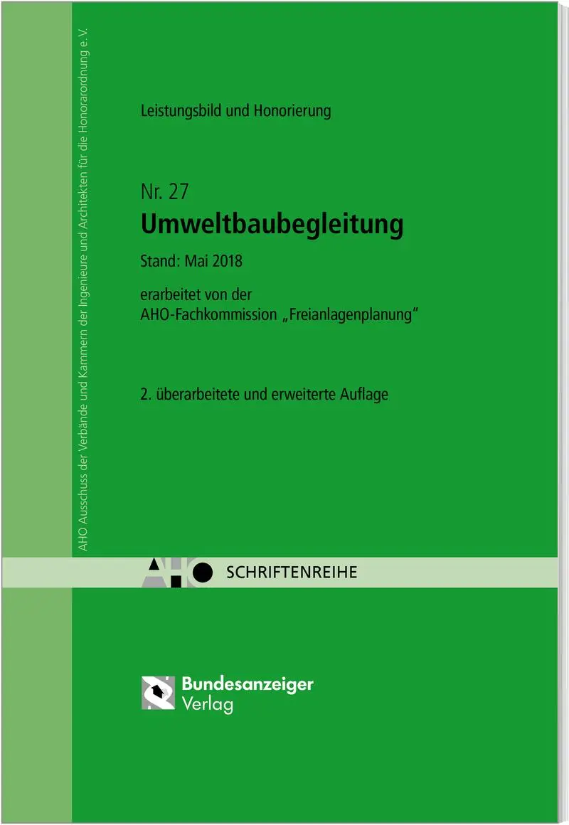 Cover: 9783846208212 | Umweltbaubegleitung - Leistungsbild und Honorierung | AHO Heft 27 | X