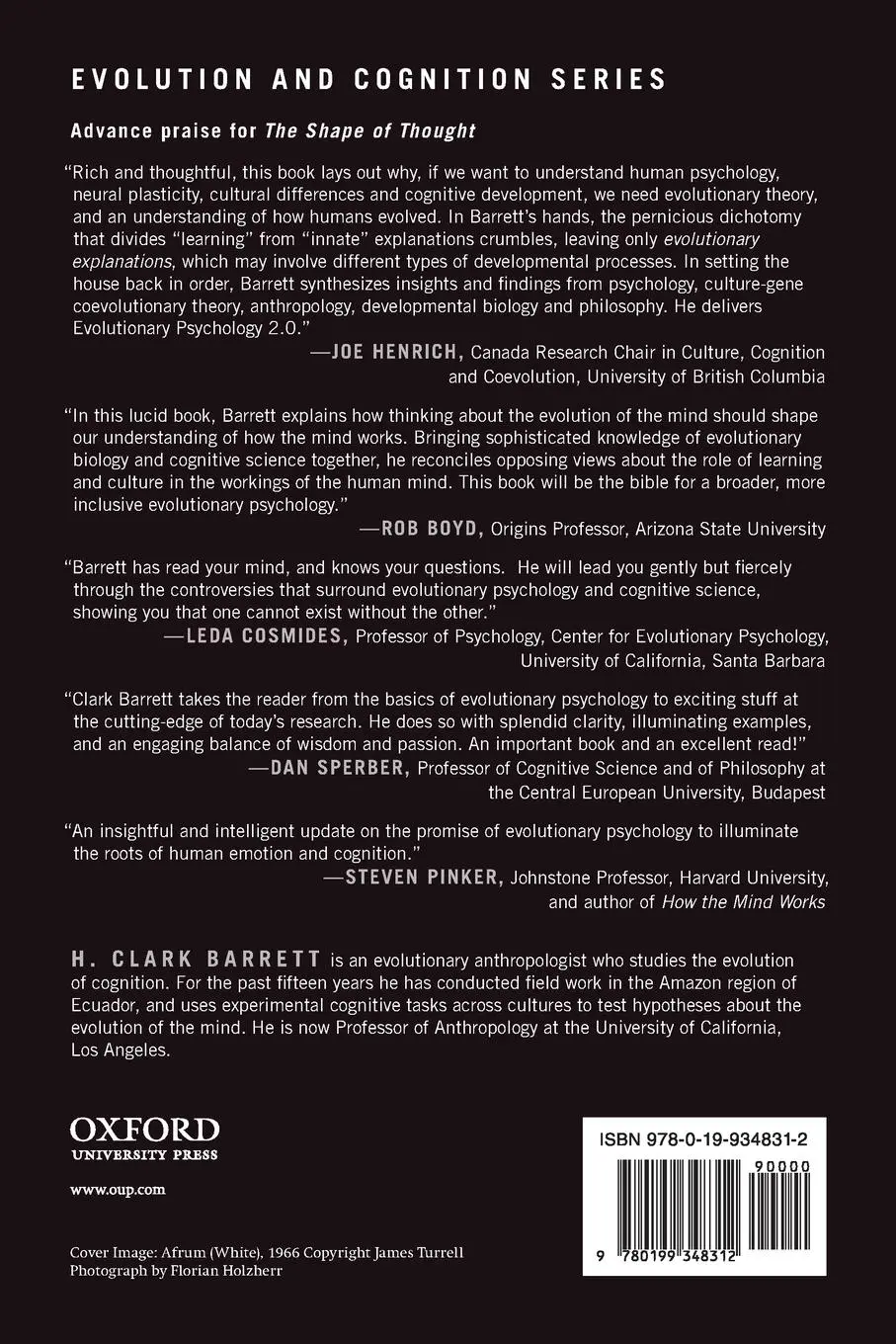 Rückseite: 9780199348312 | Shape of Thought | How Mental Adaptations Evolve | H Clark Barrett