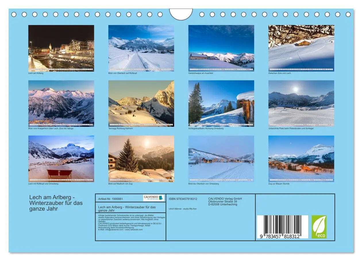 Bild: 9783457818312 | Lech am Arlberg - Winterzauber für das ganze Jahr (Wandkalender...