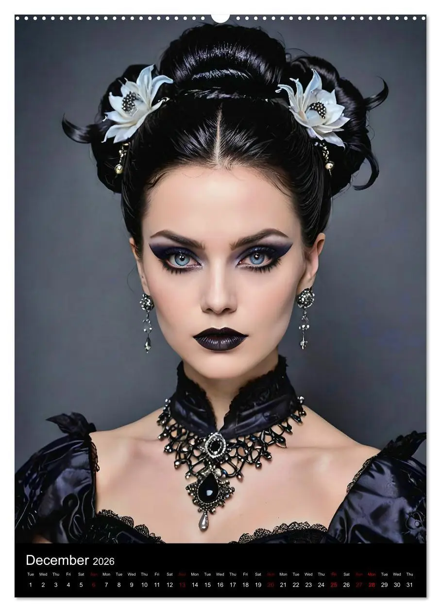 Bild: 9783516528312 | AI Gothic world - Mystical beauties of the night (Wall Calendar...