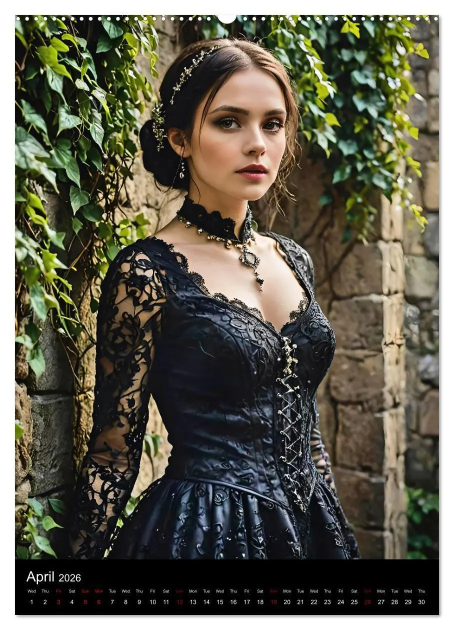 Bild: 9783516528312 | AI Gothic world - Mystical beauties of the night (Wall Calendar...
