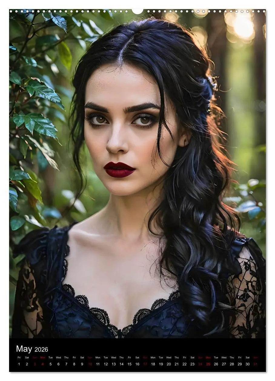 Bild: 9783516528312 | AI Gothic world - Mystical beauties of the night (Wall Calendar...