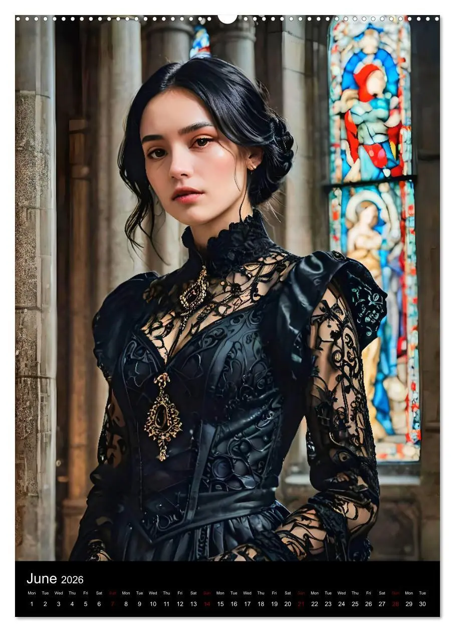 Bild: 9783516528312 | AI Gothic world - Mystical beauties of the night (Wall Calendar...