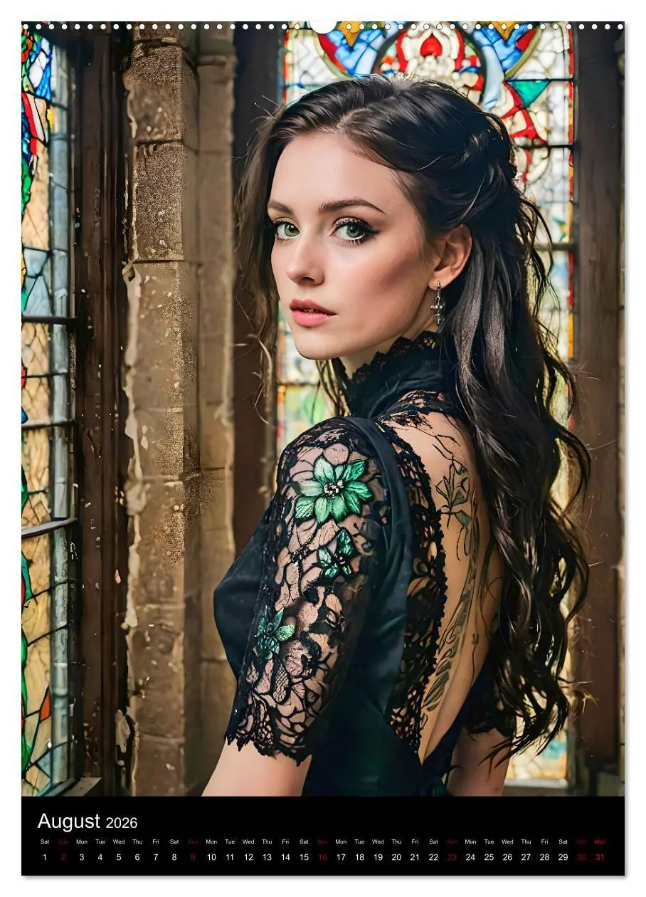 Bild: 9783516528312 | AI Gothic world - Mystical beauties of the night (Wall Calendar...