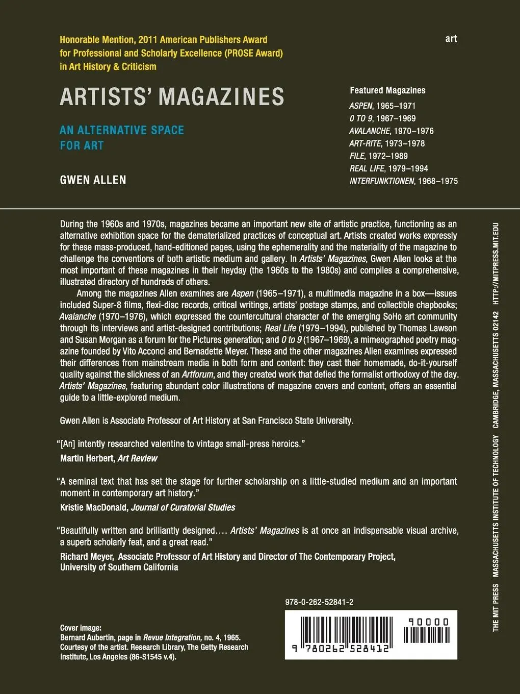 Rückseite: 9780262528412 | Artists' Magazines | An Alternative Space for Art | Gwen Allen | Buch
