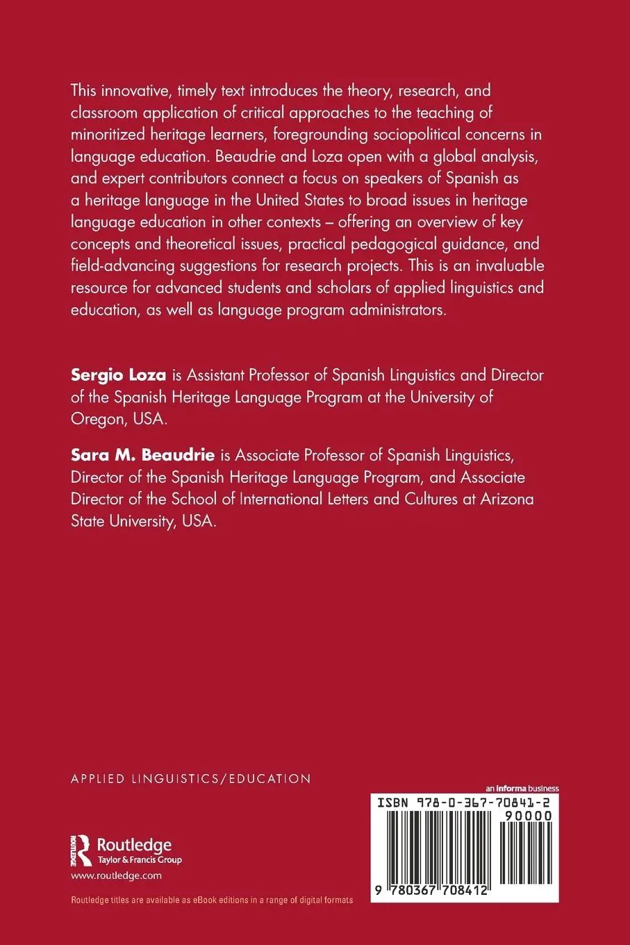 Rückseite: 9780367708412 | Heritage Language Teaching | Sergio Loza (u. a.) | Taschenbuch | 2021