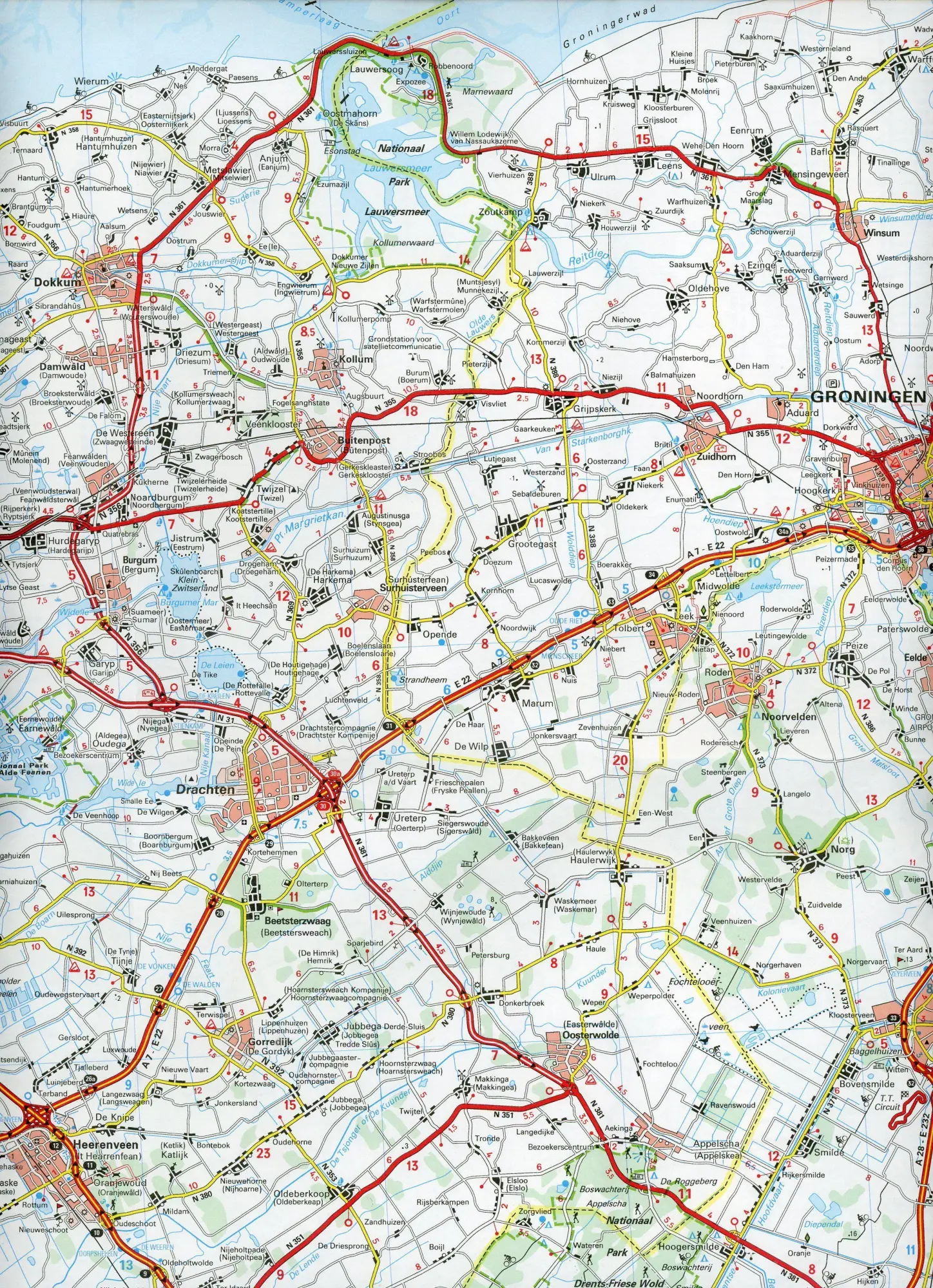 Bild: 9782067228412 | Michelin Niederlande Nord. Straßen- und Tourismuskarte 1:200.000