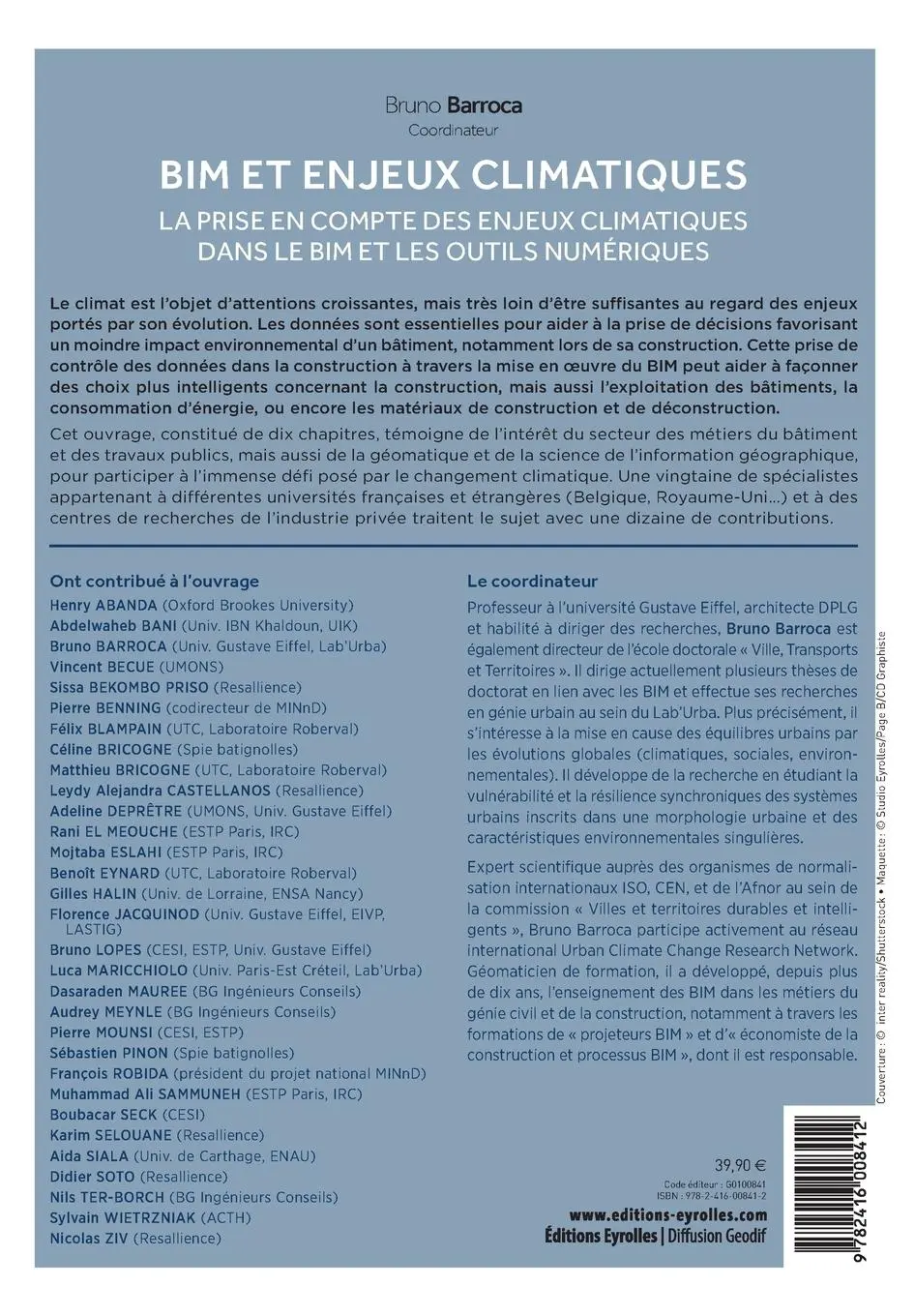 Rückseite: 9782416008412 | BIM et enjeux climatiques (EDUBIM 2022): Ingénierie,...