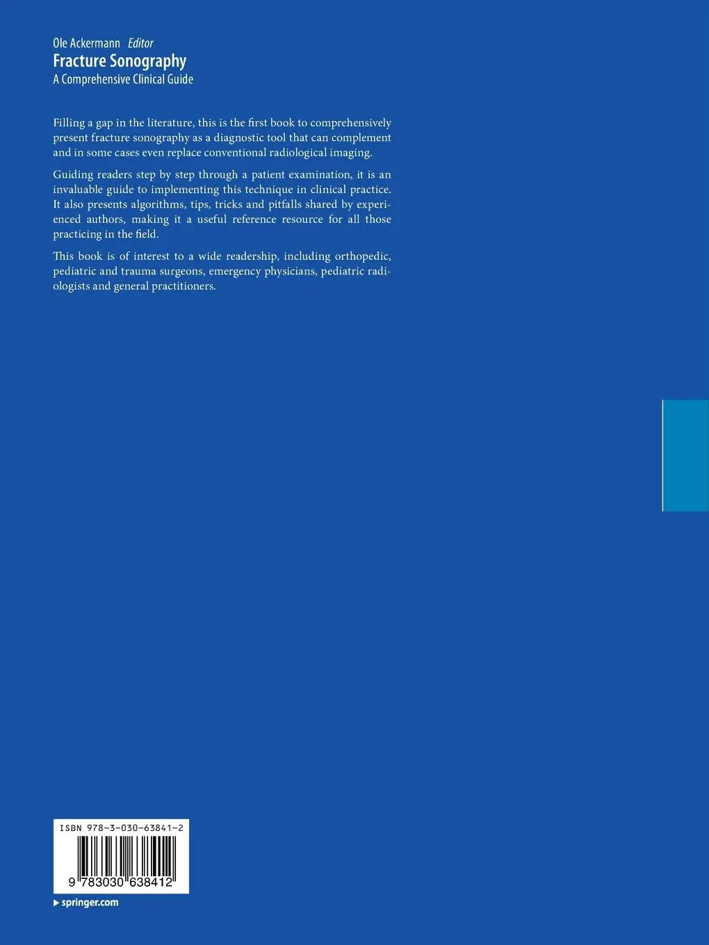 Rückseite: 9783030638412 | Fracture Sonography | A Comprehensive Clinical Guide | Ole Ackermann