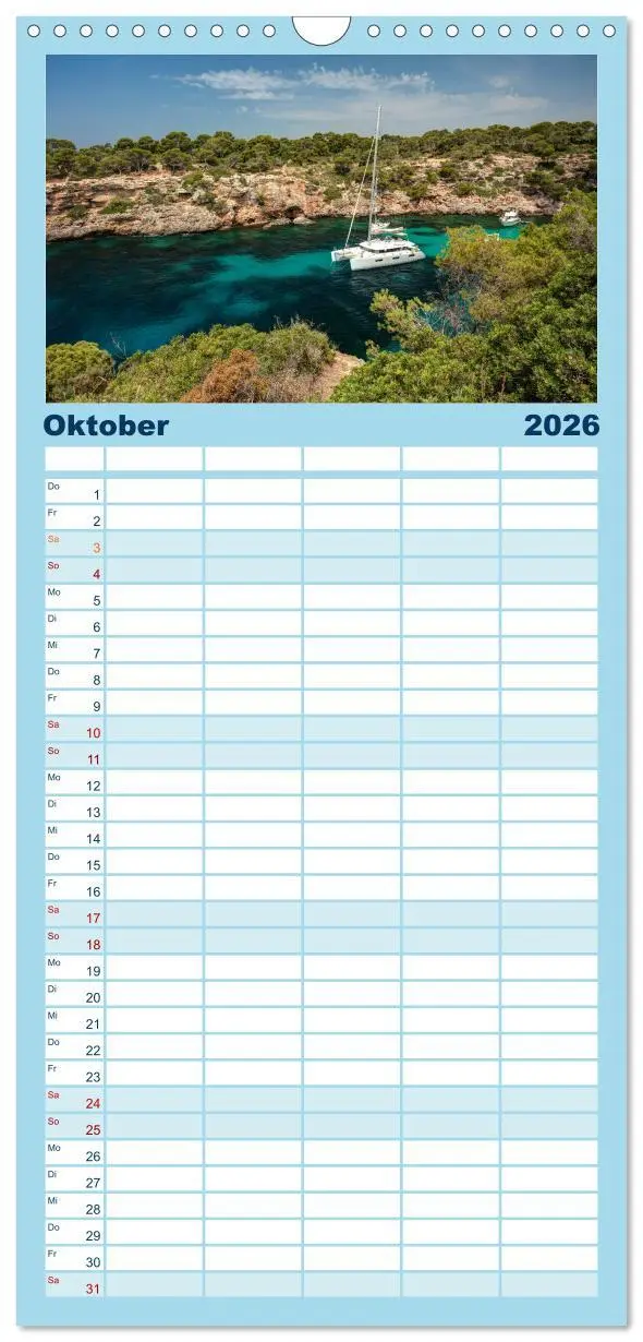Bild: 9783516518412 | Familienplaner 2026 - Mallorca - Ahoi mit 5 Spalten (Wandkalender,...