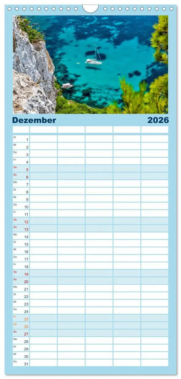 Bild: 9783516518412 | Familienplaner 2026 - Mallorca - Ahoi mit 5 Spalten (Wandkalender,...
