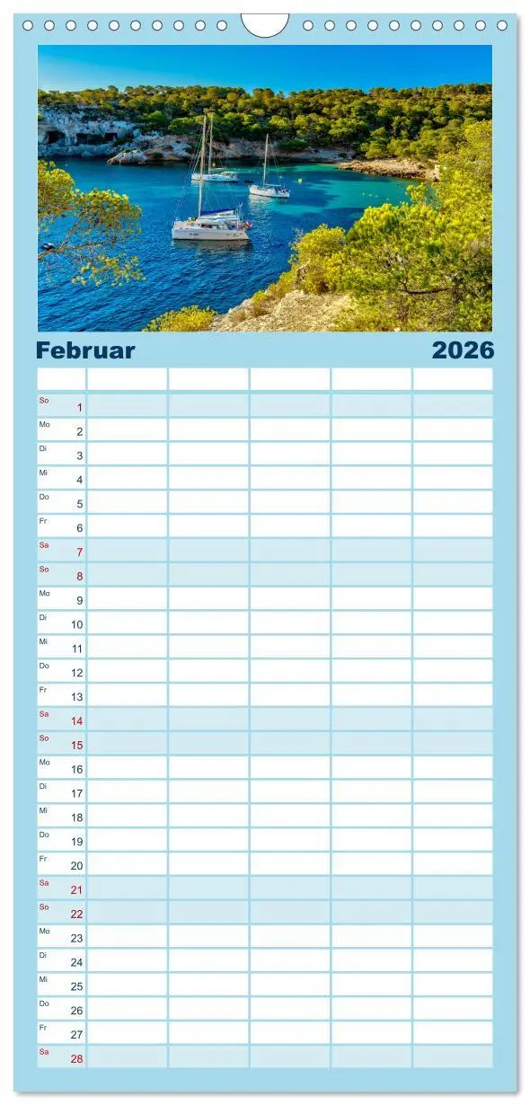 Bild: 9783516518412 | Familienplaner 2026 - Mallorca - Ahoi mit 5 Spalten (Wandkalender,...