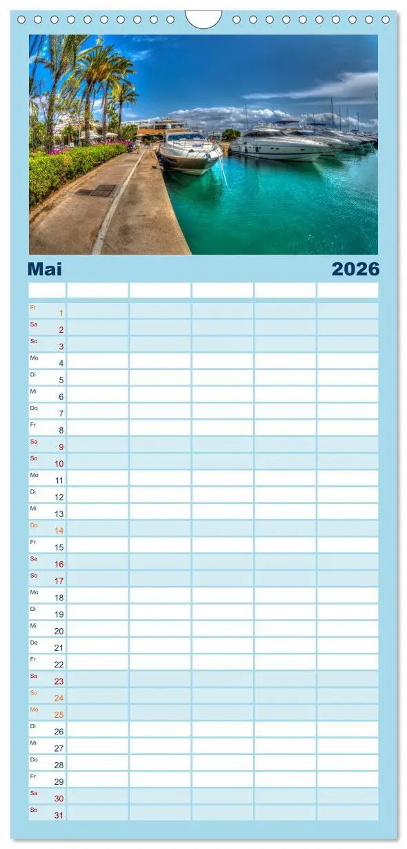 Bild: 9783516518412 | Familienplaner 2026 - Mallorca - Ahoi mit 5 Spalten (Wandkalender,...