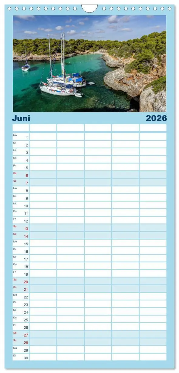 Bild: 9783516518412 | Familienplaner 2026 - Mallorca - Ahoi mit 5 Spalten (Wandkalender,...