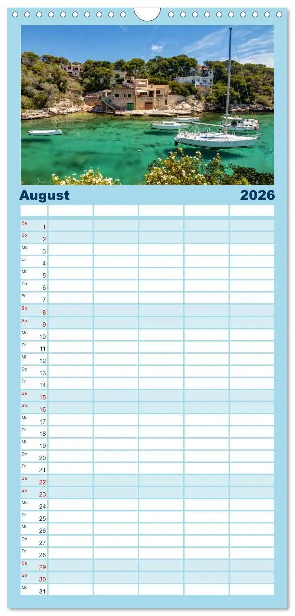 Bild: 9783516518412 | Familienplaner 2026 - Mallorca - Ahoi mit 5 Spalten (Wandkalender,...