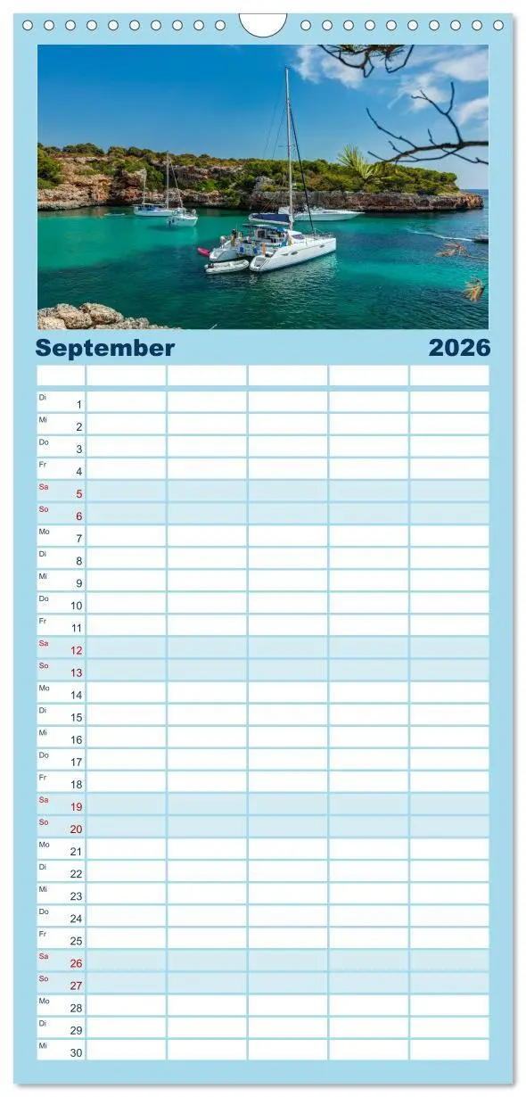 Bild: 9783516518412 | Familienplaner 2026 - Mallorca - Ahoi mit 5 Spalten (Wandkalender,...