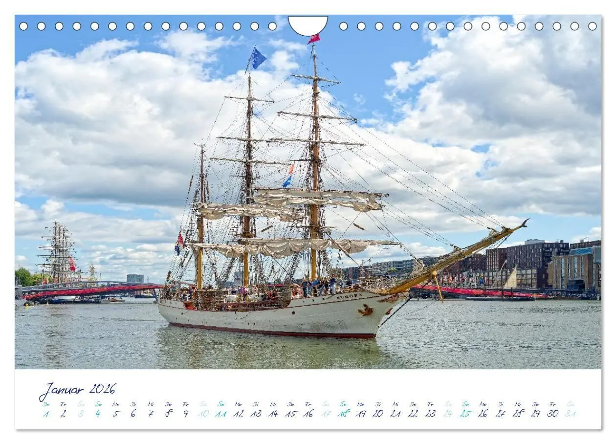 Bild: 9783516688412 | SAIL Amsterdam (Wandkalender 2026 DIN A4 quer), CALVENDO...