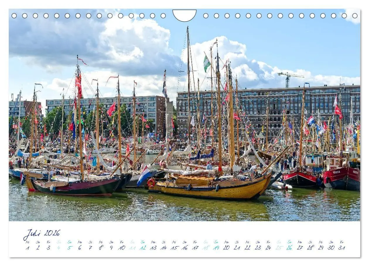 Bild: 9783516688412 | SAIL Amsterdam (Wandkalender 2026 DIN A4 quer), CALVENDO...