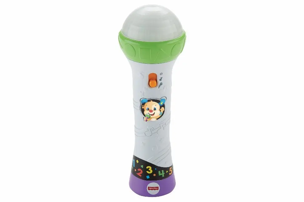 Bild: 887961438512 | Fisher-Price Lernspaß Mikrofon | Offene Verpackung mit Probierfunktion