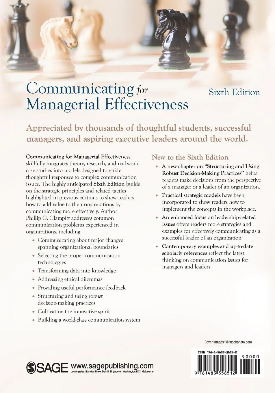 Rückseite: 9781483358512 | Communicating for Managerial Effectiveness | Phillip G. Clampitt