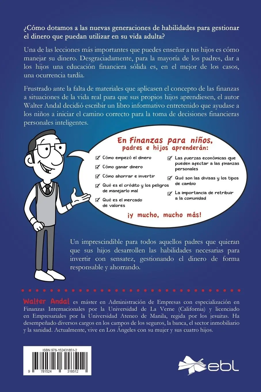 Rückseite: 9781524318512 | Finanzas para niños | Walter Andal | Taschenbuch | Spanisch | 2023