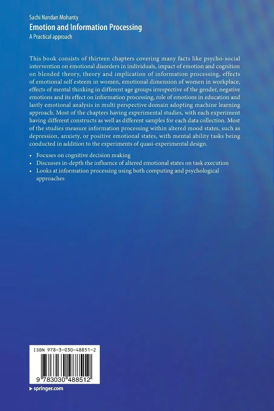 Rückseite: 9783030488512 | Emotion and Information Processing | A Practical approach | Mohanty