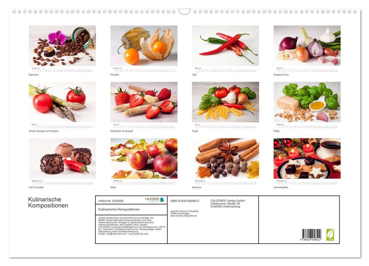 Bild: 9783516058512 | Kulinarische Kompositionen (Wandkalender 2026 DIN A2 quer),...