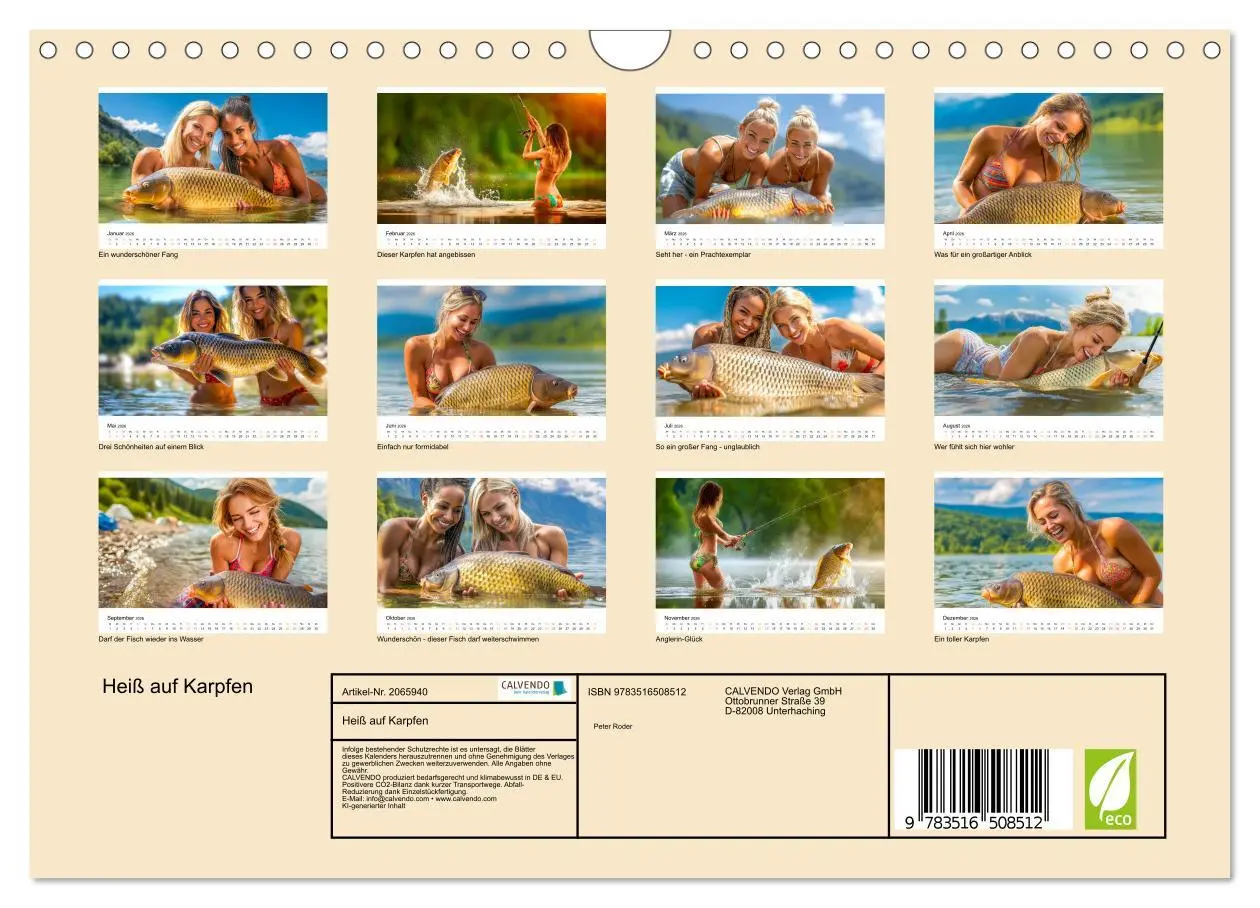 Bild: 9783516508512 | Heiß auf Karpfen (Wandkalender 2026 DIN A4 quer), CALVENDO...