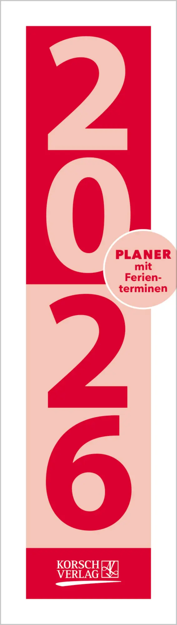 Cover: 9783731888512 | Streifenplaner Mini Rot 2026 | Verlag Korsch | Kalender | 13 S. | 2026