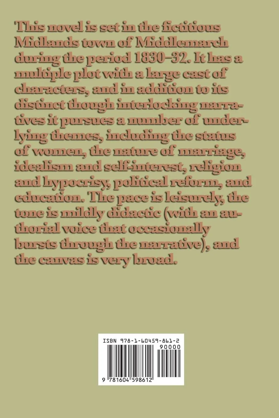 Rückseite: 9781604598612 | Middlemarch | George Elliot | Taschenbuch | Kartoniert / Broschiert