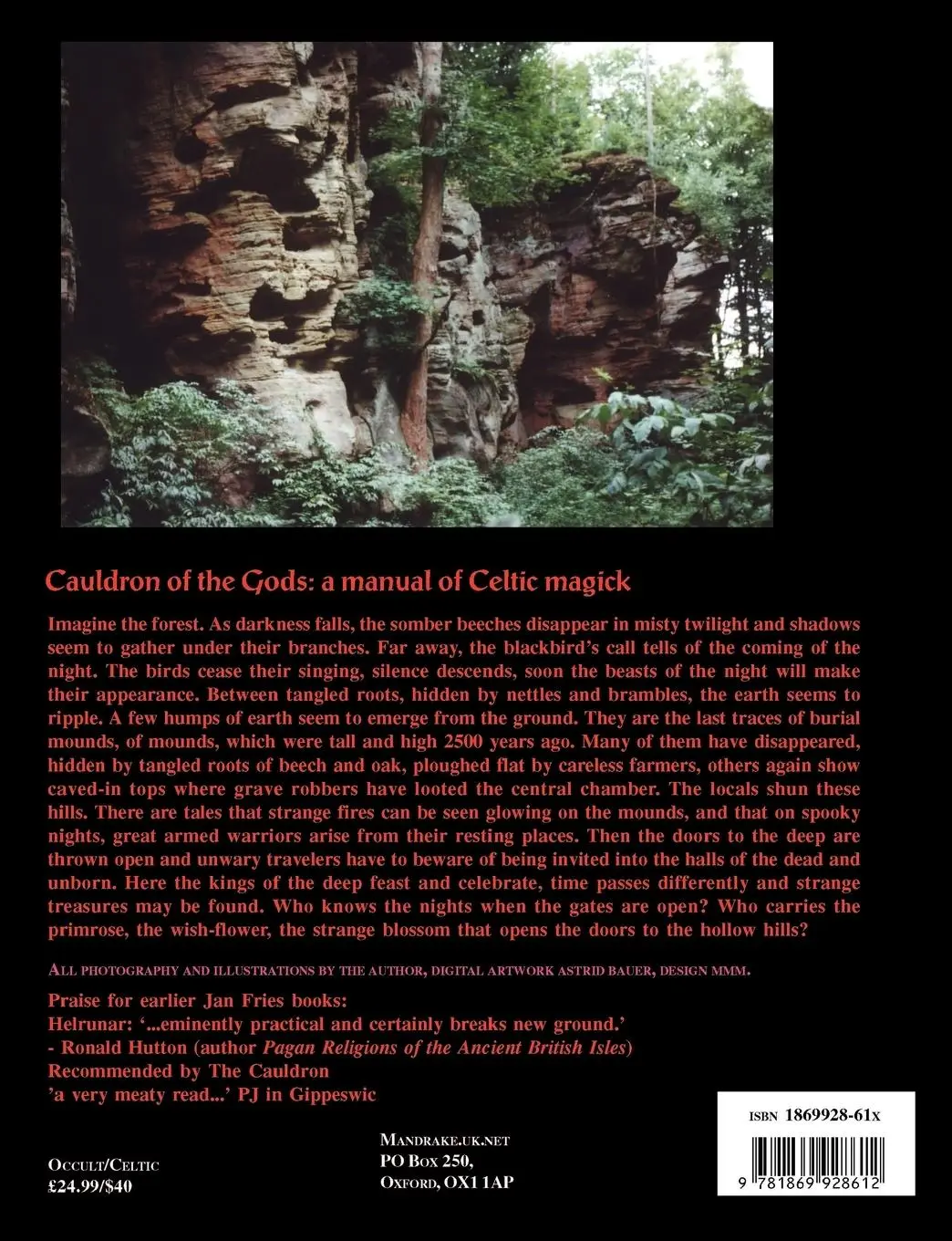 Rückseite: 9781869928612 | Cauldron of the Gods | a manual of Celtic magick | Jan Fries | Buch