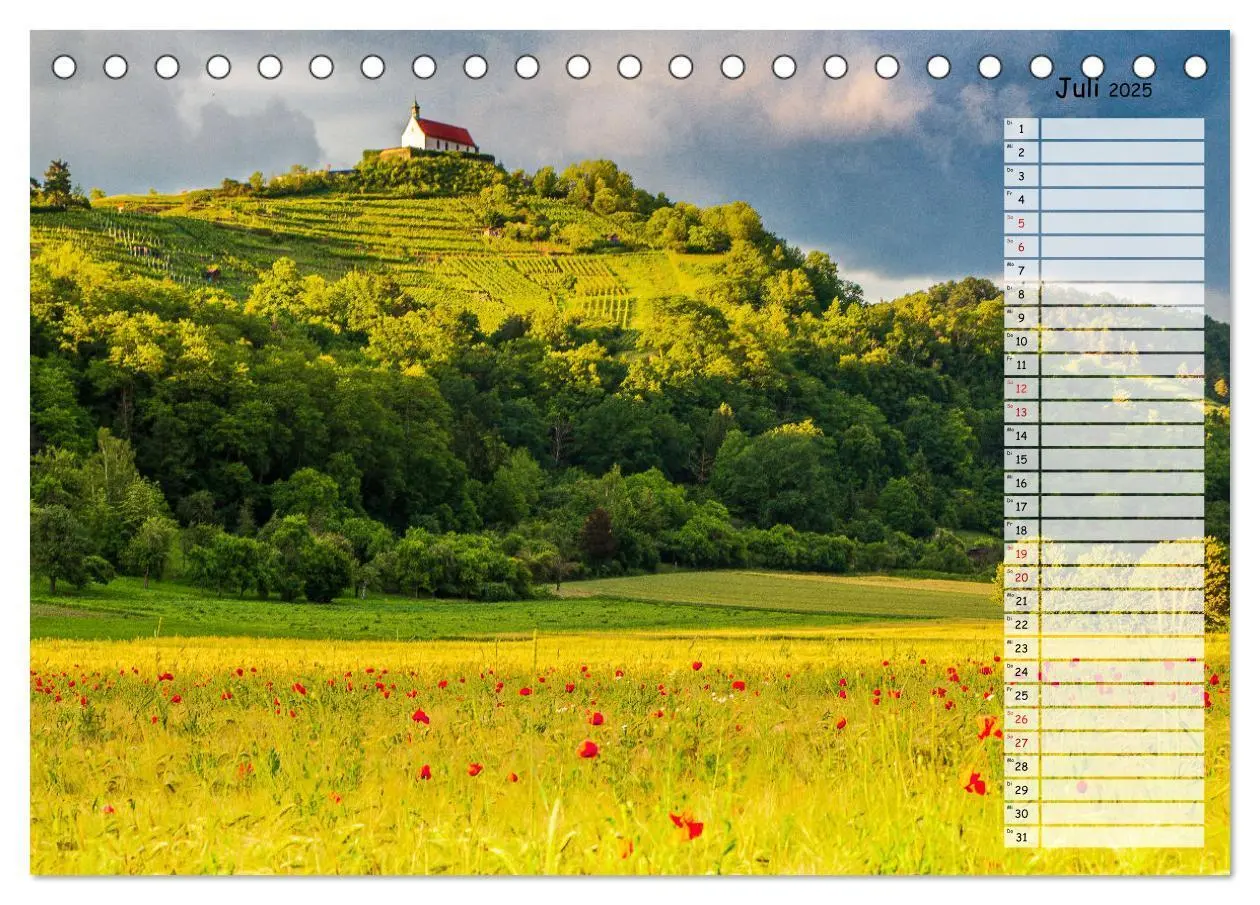 Bild: 9783435248612 | Rund um die Wurmlinger Kapelle (Tischkalender 2025 DIN A5 quer),...