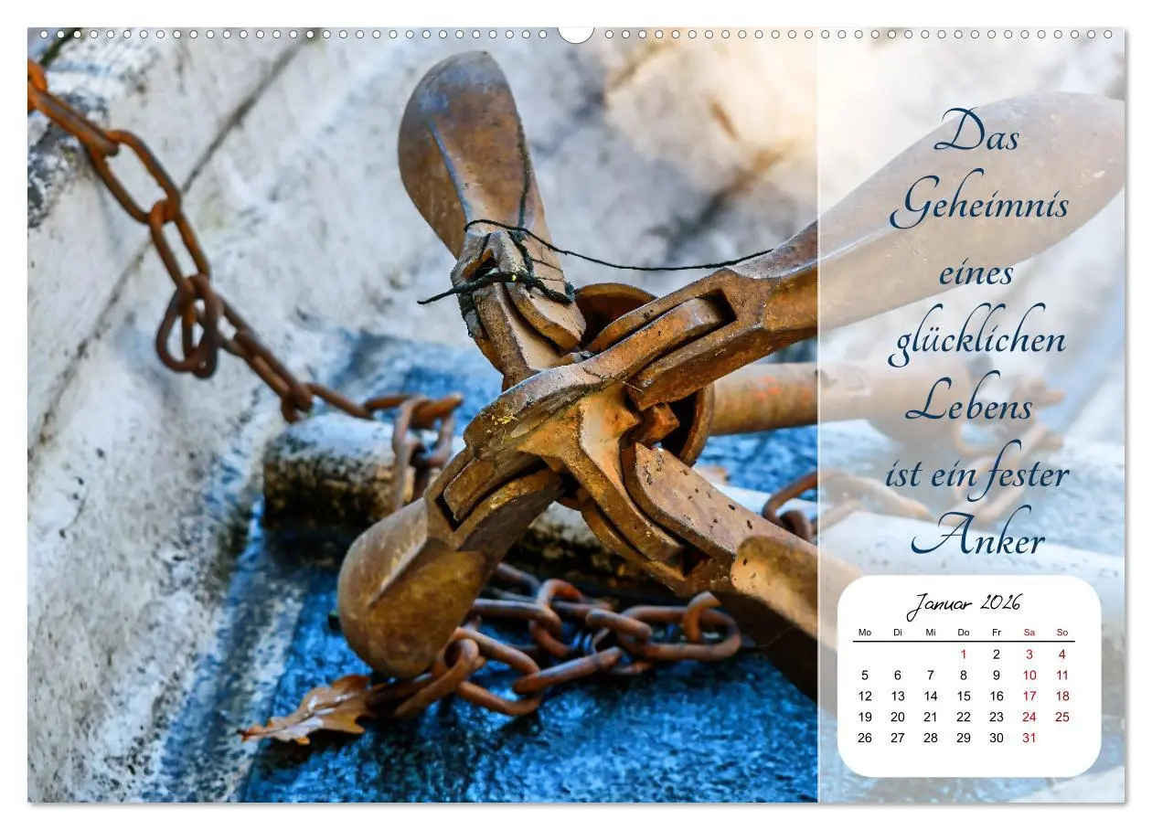 Bild: 9783457578612 | Mein Anker - Ein Jahr voller Halt (Wandkalender 2026 DIN A2 quer),...