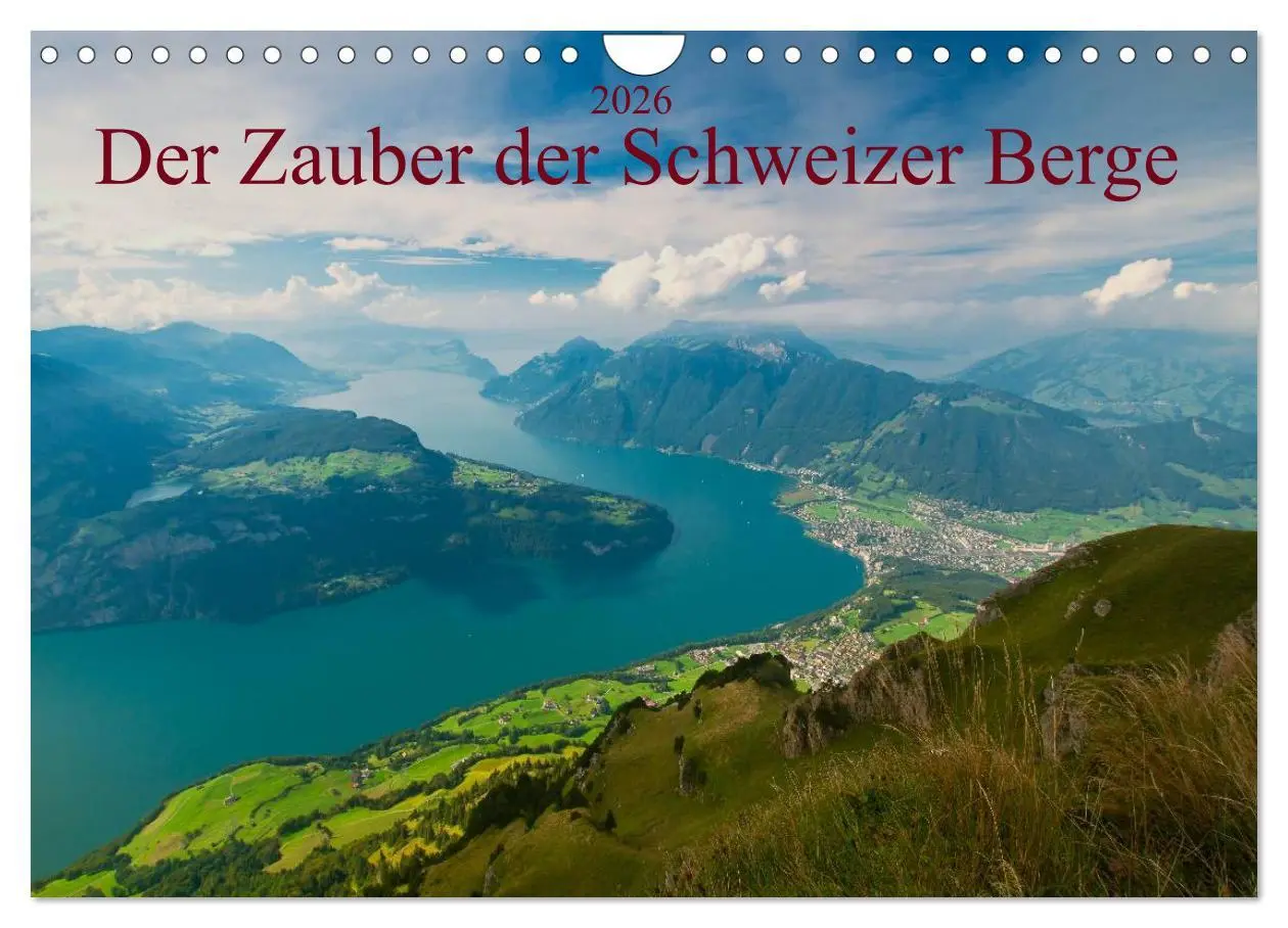 Cover: 9783516118612 | Der Zauber der Schweizer Berge (Wandkalender 2026 DIN A4 quer),...
