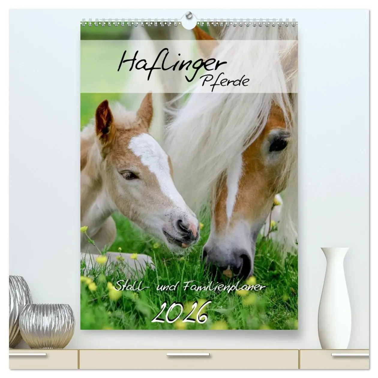 Cover: 9783516428612 | Haflinger Pferde - Stall- und Familienplaner 2026 (hochwertiger...