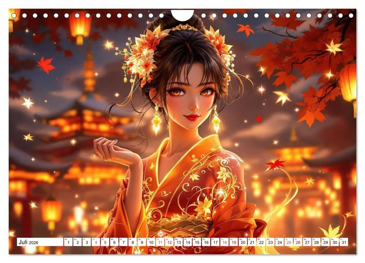 Bild: 9783516668612 | Fantasie Asia-Girls (Wandkalender 2026 DIN A4 quer), CALVENDO...