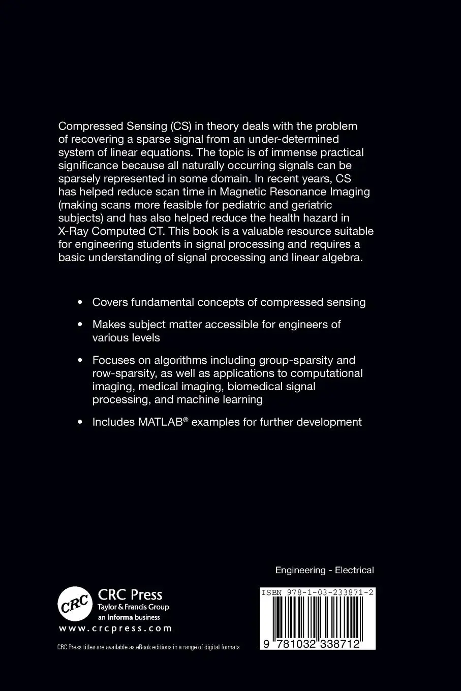 Rückseite: 9781032338712 | Compressed Sensing for Engineers | Angshul Majumdar | Taschenbuch
