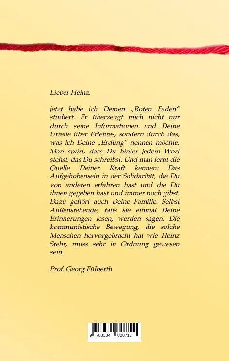 Rückseite: 9783384828712 | Der rote Faden | Heinz Stehr | Buch | 220 S. | Deutsch | 2026