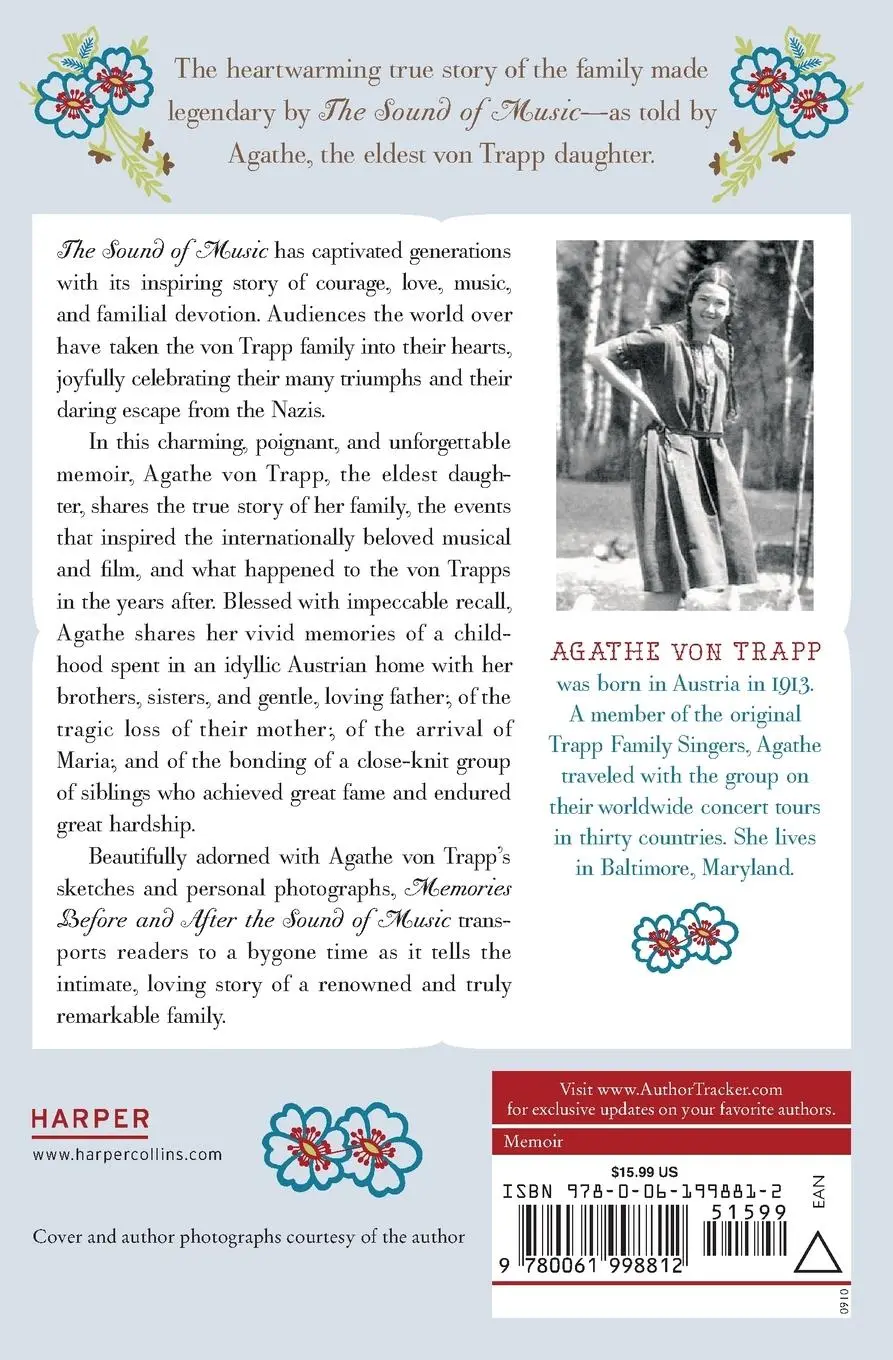 Rückseite: 9780061998812 | Memories Before and After the Sound of Music | Agathe von Trapp | Buch