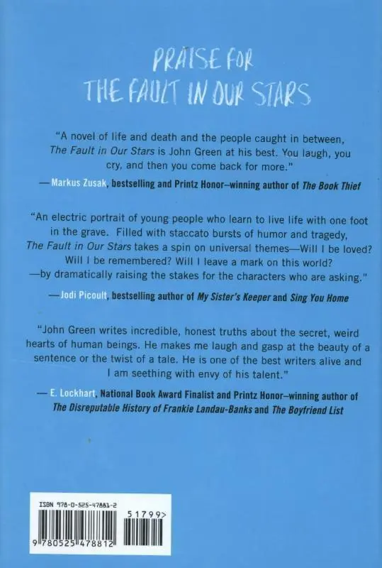 Rückseite: 9780525478812 | The Fault in Our Stars | John Green | Buch | 336 S. | Englisch | 2012
