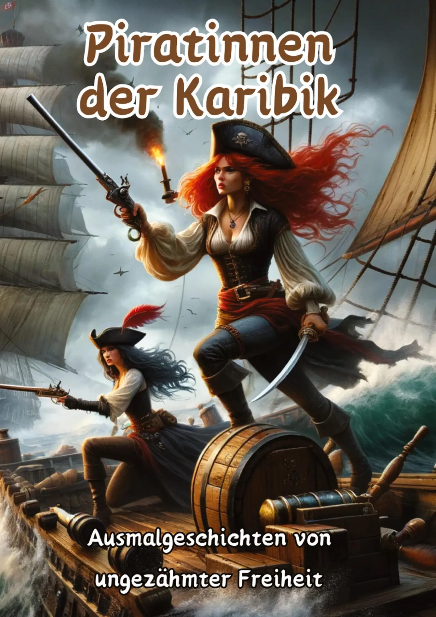 Cover: 9783384128812 | Piratinnen der Karibik | Ausmalgeschichten von ungezähmter Freiheit