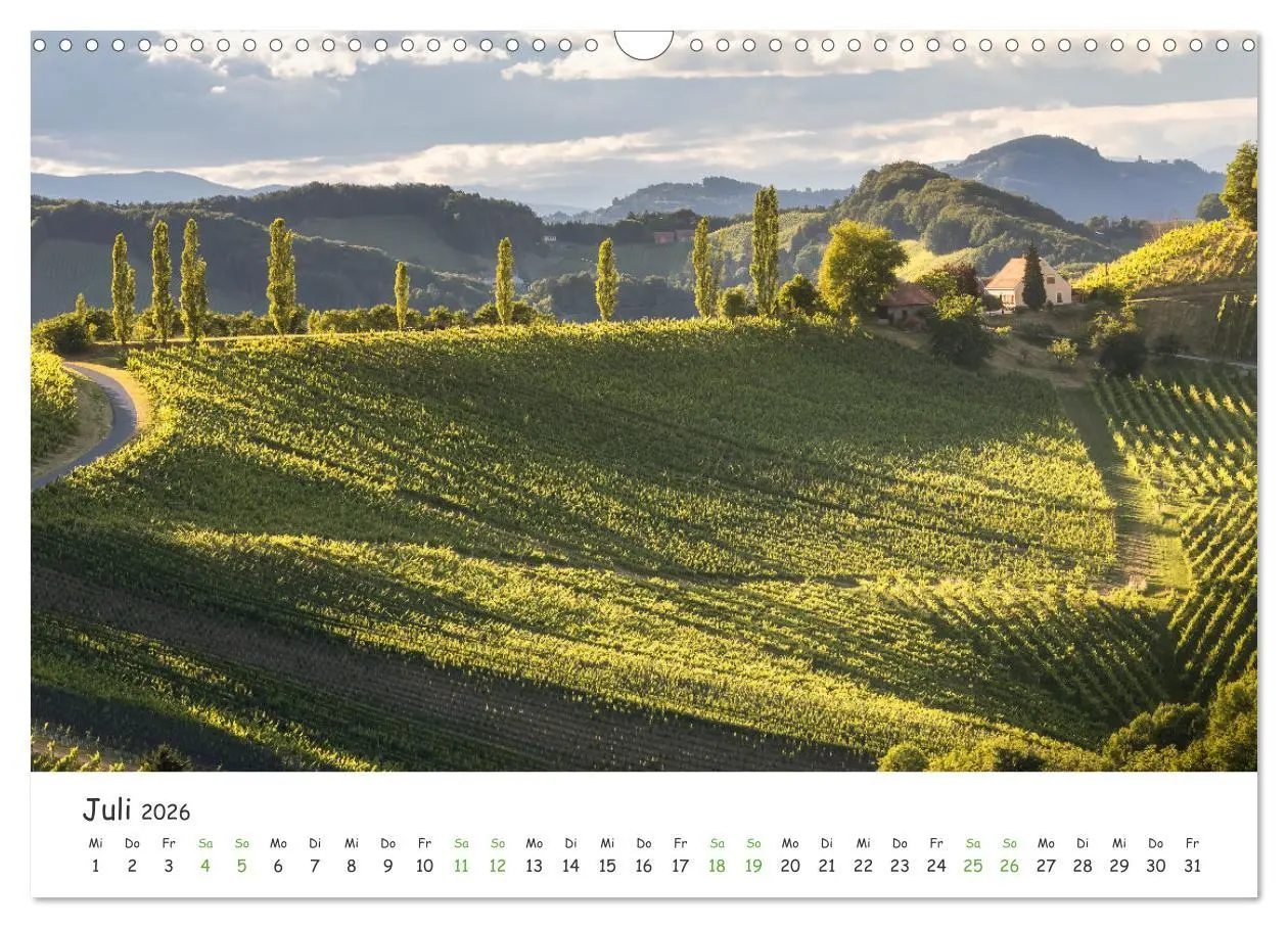 Bild: 9783457628812 | Südsteiermark365 (Wandkalender 2026 DIN A3 quer), CALVENDO...