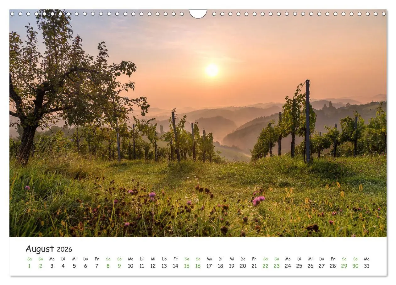 Bild: 9783457628812 | Südsteiermark365 (Wandkalender 2026 DIN A3 quer), CALVENDO...