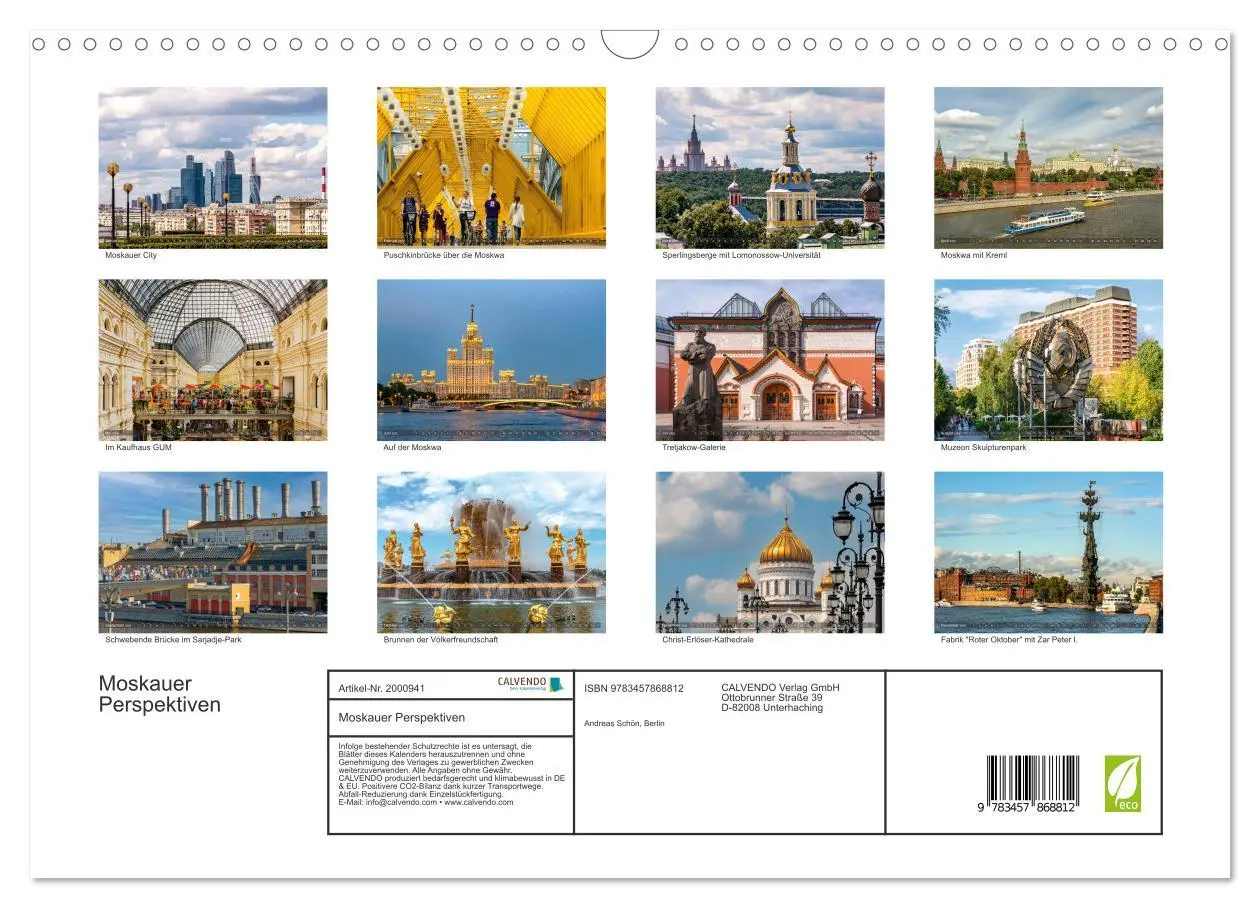 Bild: 9783457868812 | Moskauer Perspektiven (Wandkalender 2026 DIN A3 quer), CALVENDO...