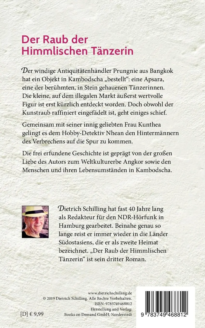 Rückseite: 9783749468812 | Der Raub der Himmlischen Tänzerin | Ein Krimi aus Kambodscha | Buch