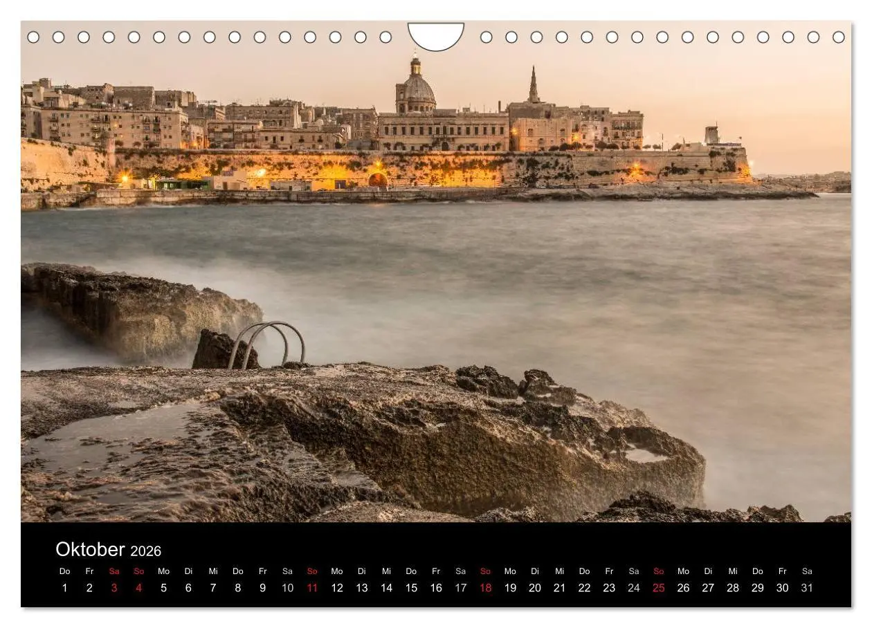 Bild: 9783516188912 | Malta &amp; Gozo (Wandkalender 2026 DIN A4 quer), CALVENDO Monatskalender