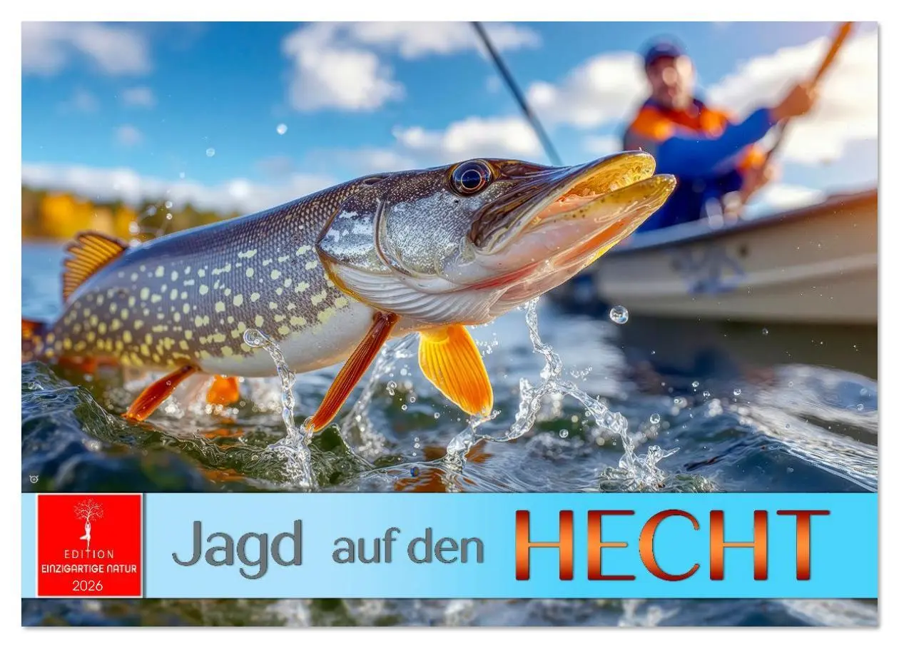 Cover: 9783516638912 | Jagd auf den Hecht (Wandkalender 2026 DIN A4 quer), CALVENDO...