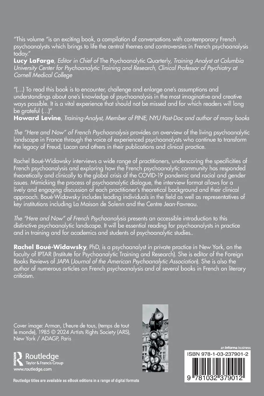 Rückseite: 9781032379012 | The "Here and Now" of French Psychoanalysis | Rachel Boué-Widawsky