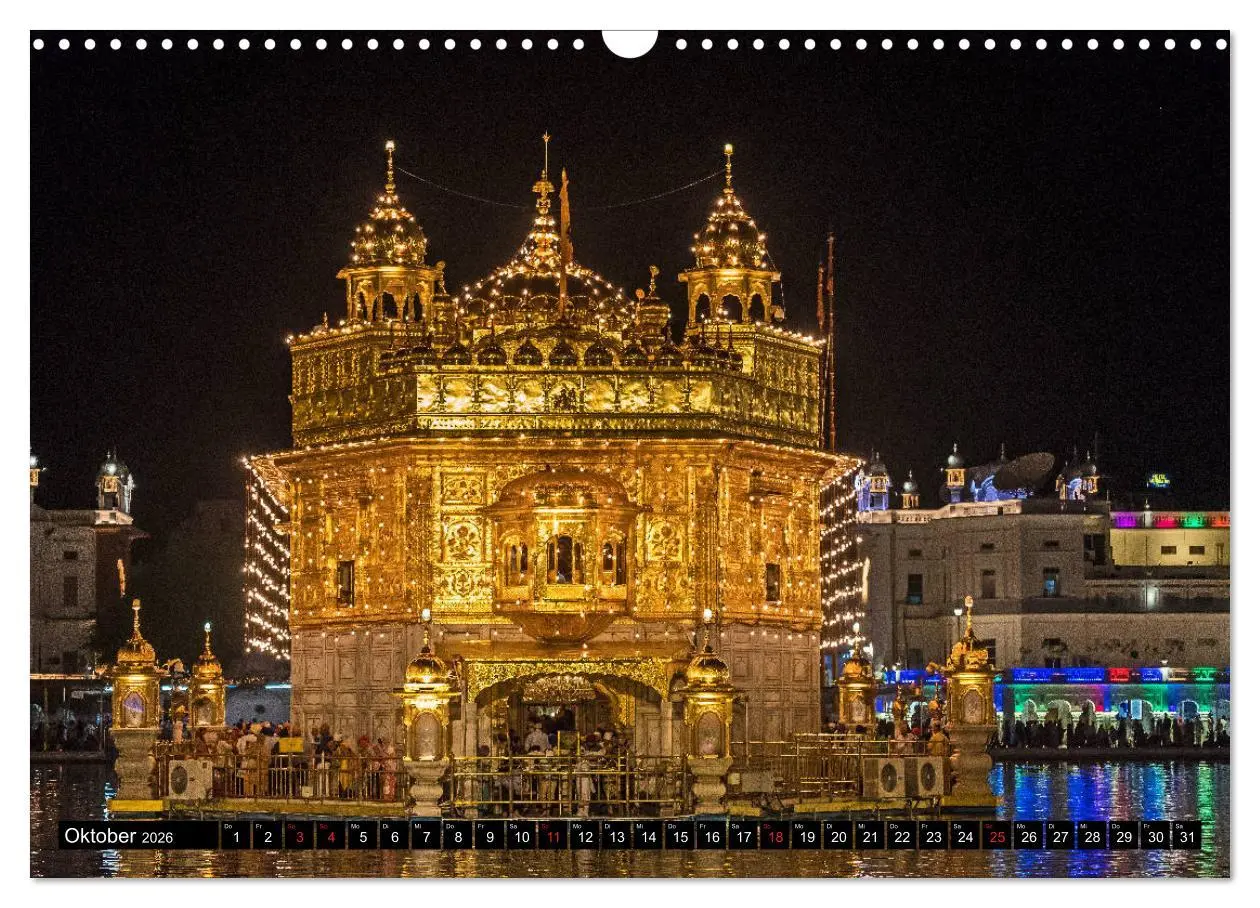 Bild: 9783457819012 | Amritsar - Der goldene Tempel (Wandkalender 2026 DIN A3 quer),...
